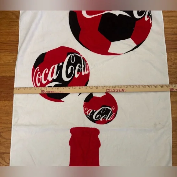 Coca-Cola FIFA World Cup Russia 2018 Beach Towel Collectible Flaws Shown-Review - Picture 5 of 12